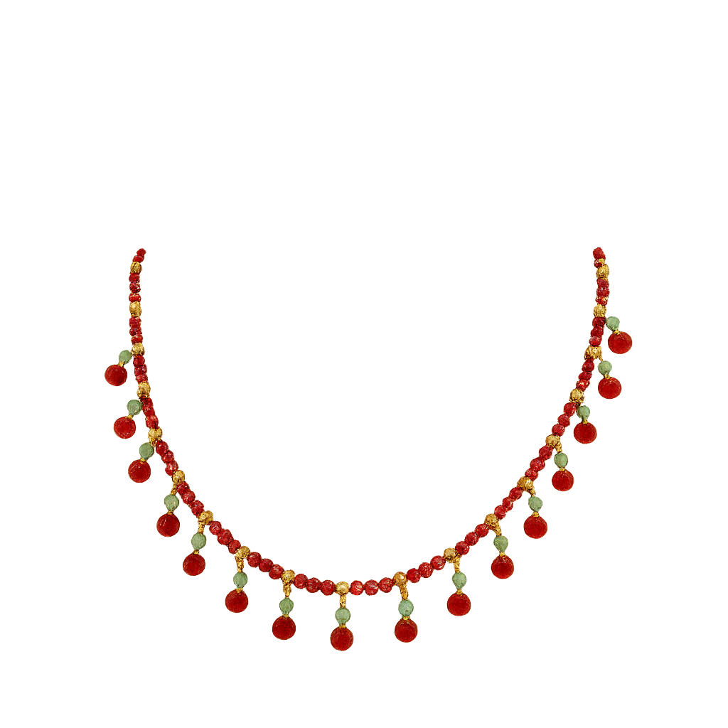 Girocollo con Granato Arancione e Zircone