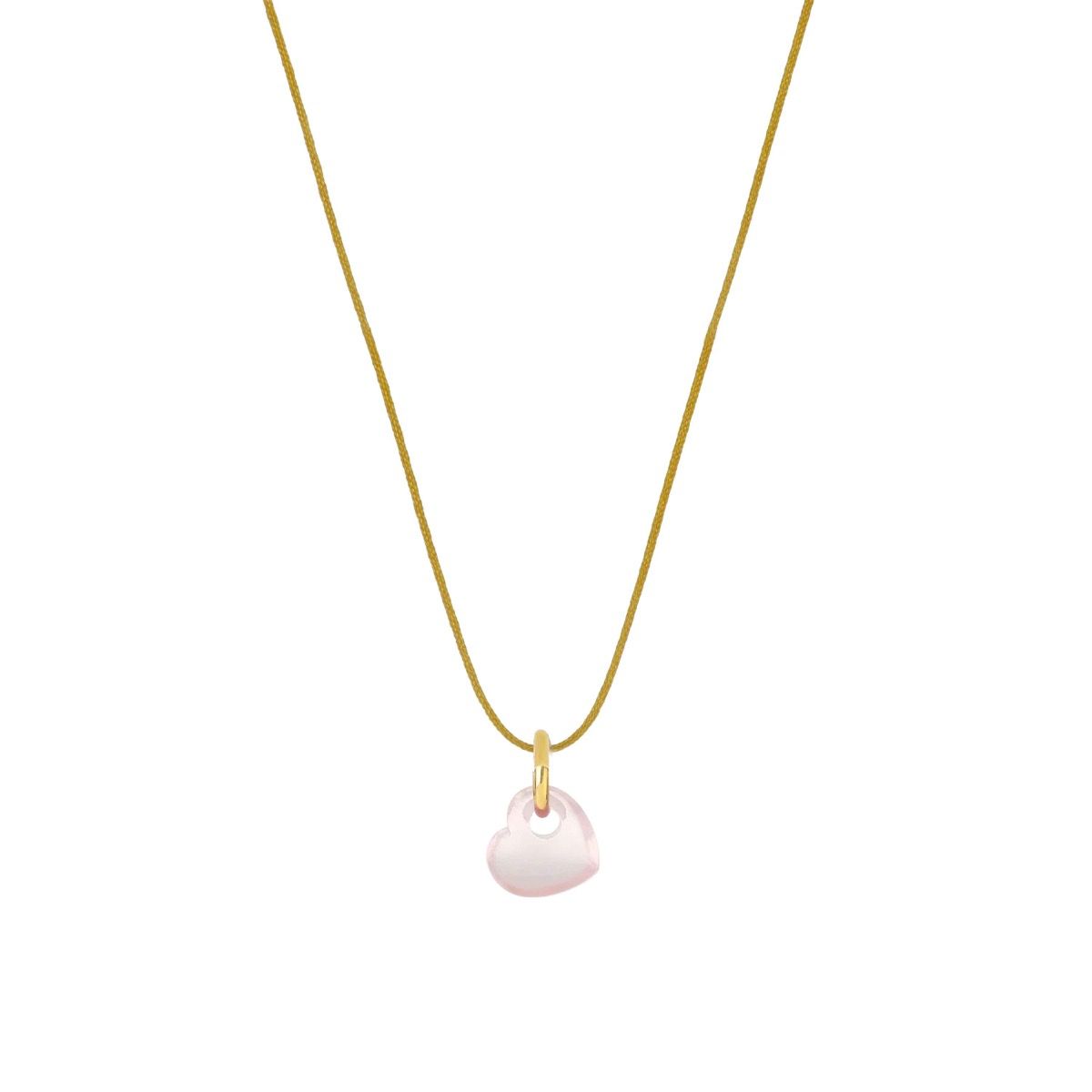 CUORE 18KT BATTITO QUARZO ROSA