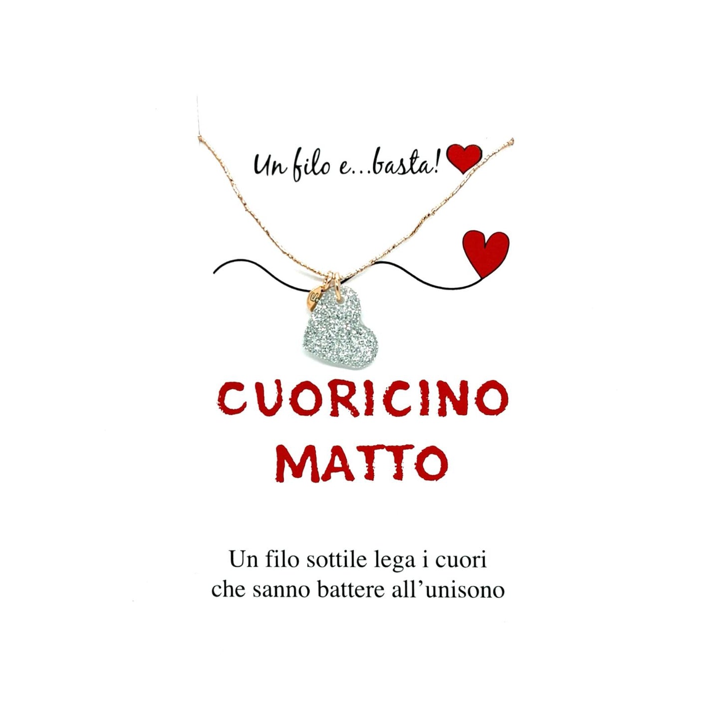 Collana Cuore Glitter UN FILO E BASTA
