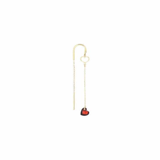 Orecchino MAMAN ET SOPHIE 18kt Cuore Nudo Rosso