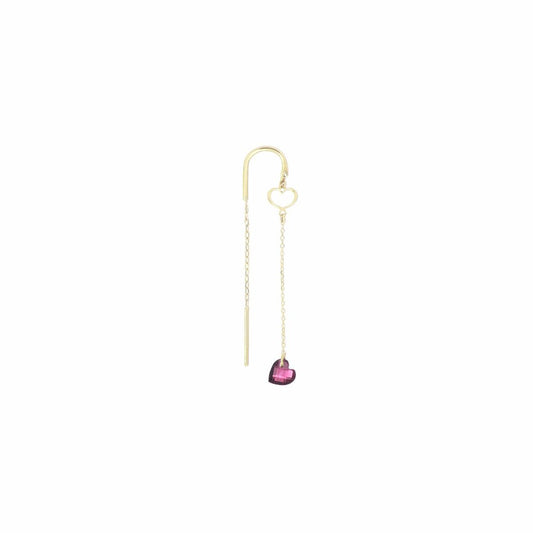Orecchino MAMAN ET SOPHIE 18kt Cuore Nudo Rosa